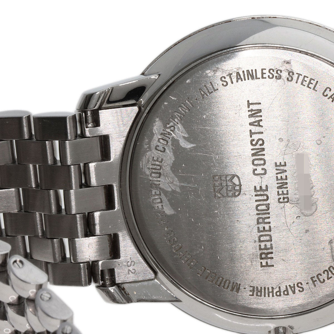 FREDERIQUE CONSTANT Watches Quartz FC200/220/235/245X4S25/6 Stainless Steel , Stainless Steel Silver Small Second Date Silver dial mens Used Authentic