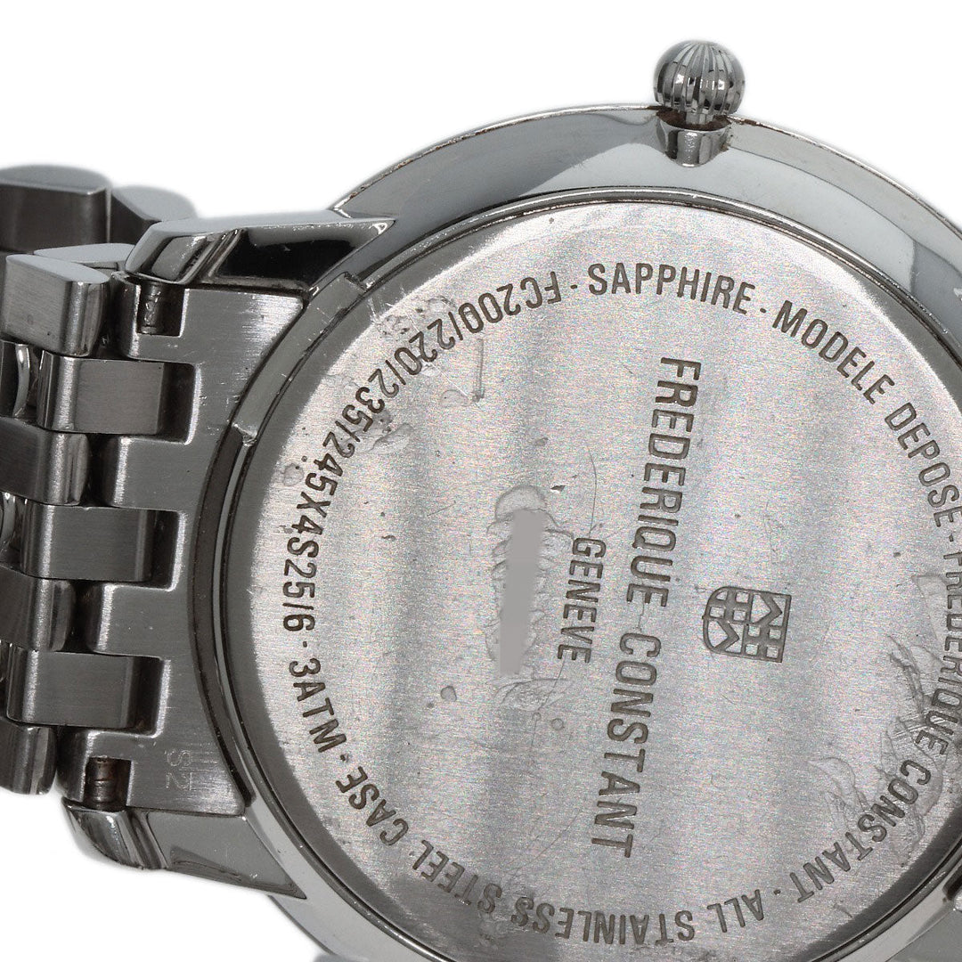 FREDERIQUE CONSTANT Watches Quartz FC200/220/235/245X4S25/6 Stainless Steel , Stainless Steel Silver Small Second Date Silver dial mens Used Authentic