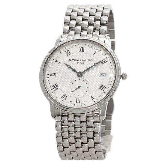 FREDERIQUE CONSTANT Watches Quartz FC200/220/235/245X4S25/6 Stainless Steel , Stainless Steel Silver Small Second Date Silver dial mens Used Authentic