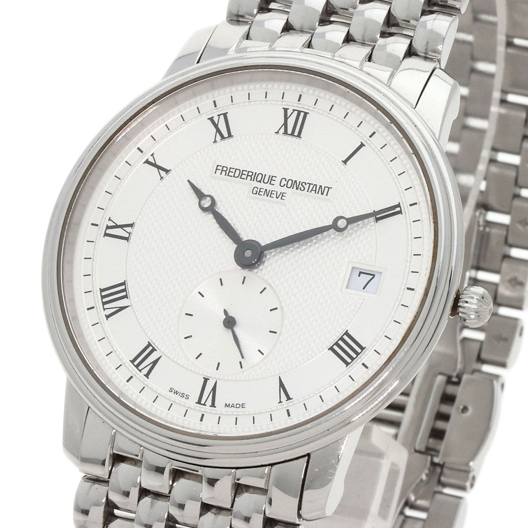 FREDERIQUE CONSTANT Watches Quartz FC200/220/235/245X4S25/6 Stainless Steel , Stainless Steel Silver Small Second Date Silver dial mens Used Authentic