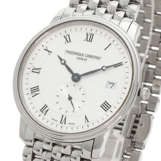 FREDERIQUE CONSTANT Watches Quartz FC200/220/235/245X4S25/6 Stainless Steel , Stainless Steel Silver Small Second Date Silver dial mens Used Authentic