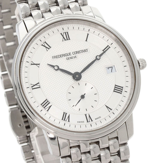 FREDERIQUE CONSTANT Watches Quartz FC200/220/235/245X4S25/6 Stainless Steel , Stainless Steel Silver Small Second Date Silver dial mens Used Authentic