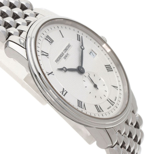 FREDERIQUE CONSTANT Watches Quartz FC200/220/235/245X4S25/6 Stainless Steel , Stainless Steel Silver Small Second Date Silver dial mens Used Authentic