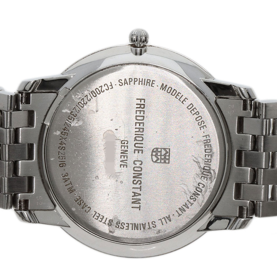 FREDERIQUE CONSTANT Watches Quartz FC200/220/235/245X4S25/6 Stainless Steel , Stainless Steel Silver Small Second Date Silver dial mens Used Authentic