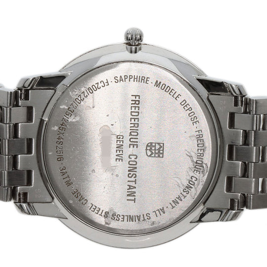 FREDERIQUE CONSTANT Watches Quartz FC200/220/235/245X4S25/6 Stainless Steel , Stainless Steel Silver Small Second Date Silver dial mens Used Authentic