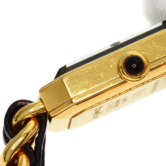 CHANEL Watches Quartz H0001 Gold Plated, Leather xGP gold Premiere black dial Women Used Authentic