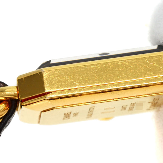 CHANEL Watches Quartz H0001 Gold Plated, Leather xGP gold Premiere black dial Women Used Authentic