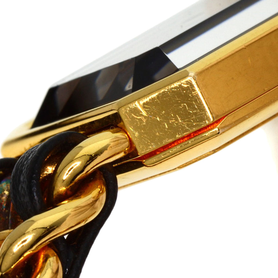 CHANEL Watches Quartz H0001 Gold Plated, Leather xGP gold Premiere black dial Women Used Authentic