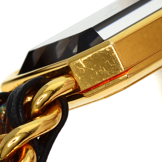 CHANEL Watches Quartz H0001 Gold Plated, Leather xGP gold Premiere black dial Women Used Authentic