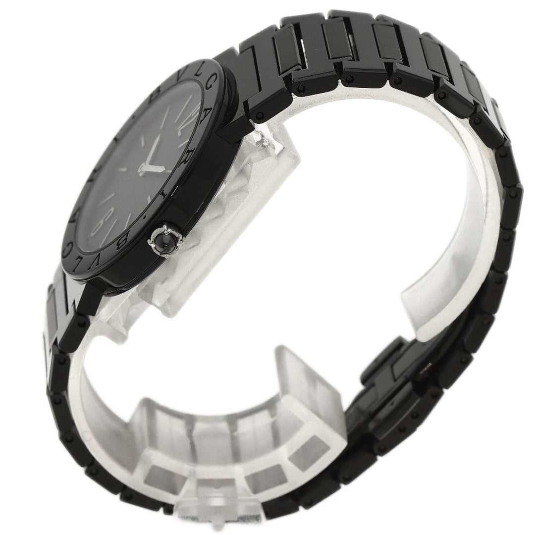 BVLGARI Watches Quartz BB33S Stainless Steel , Stainless Steel black Bulgari Bulgari Black Diamond-Like Carbon black dial Boys Used Authentic