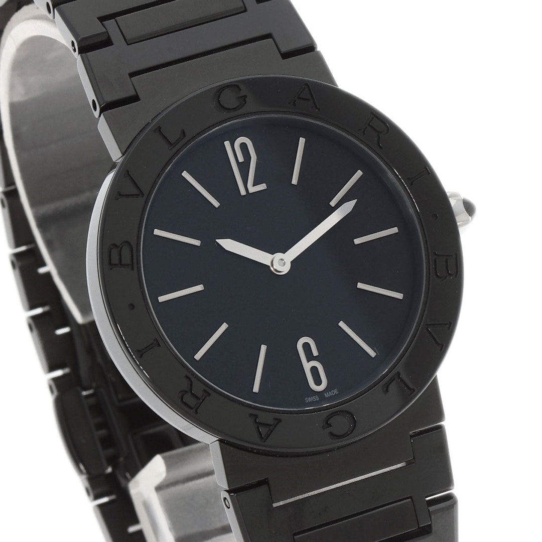 BVLGARI Watches Quartz BB33S Stainless Steel , Stainless Steel black Bulgari Bulgari Black Diamond-Like Carbon black dial Boys Used Authentic