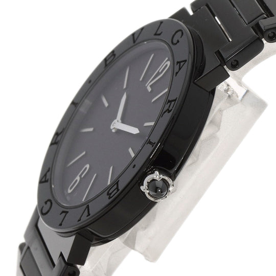 BVLGARI Watches Quartz BB33S Stainless Steel , Stainless Steel black Bulgari Bulgari Black Diamond-Like Carbon black dial Boys Used Authentic