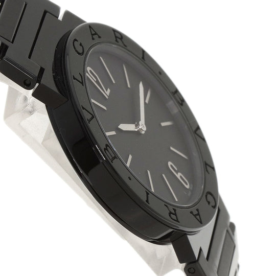 BVLGARI Watches Quartz BB33S Stainless Steel , Stainless Steel black Bulgari Bulgari Black Diamond-Like Carbon black dial Boys Used Authentic