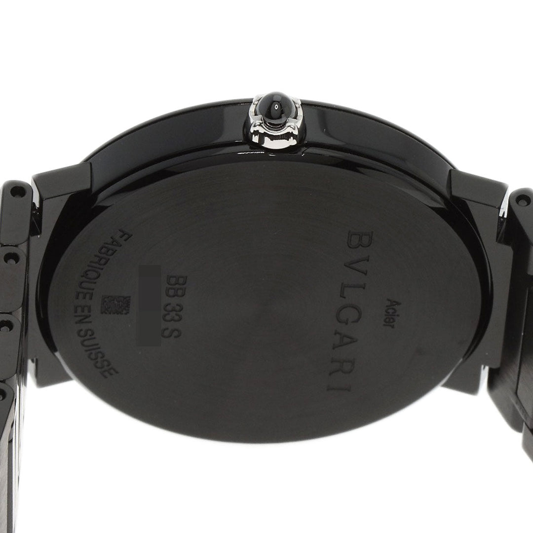 BVLGARI Watches Quartz BB33S Stainless Steel , Stainless Steel black Bulgari Bulgari Black Diamond-Like Carbon black dial Boys Used Authentic