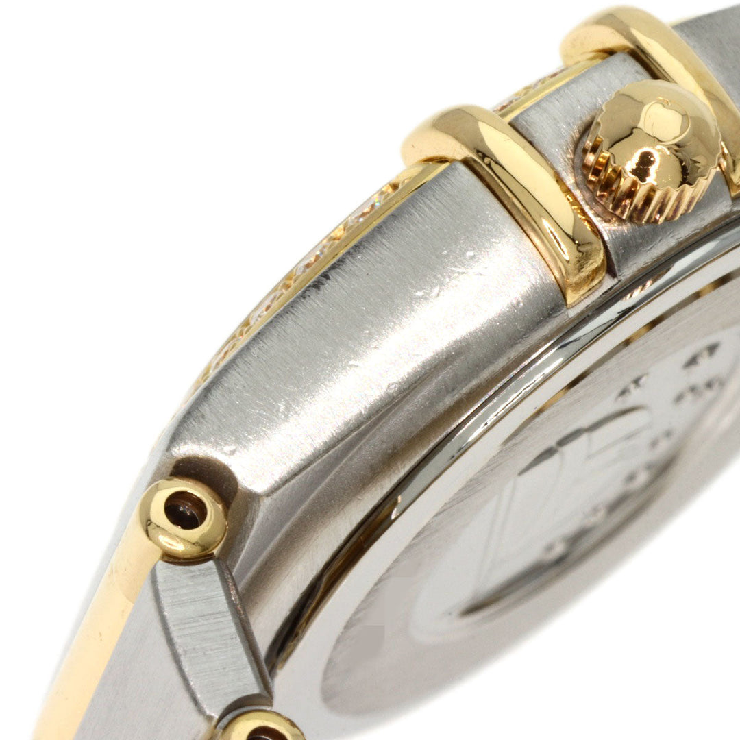 OMEGA Watches Quartz 1267.15.00 Stainless Steel, SSxK18YG, Diamond Silver Constellation 12P Bezel Diamond gold dial Women Used Authentic