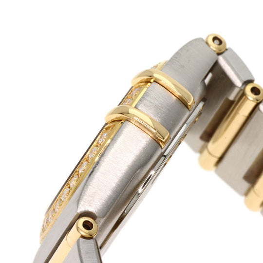 OMEGA Watches Quartz 1267.15.00 Stainless Steel, SSxK18YG, Diamond Silver Constellation 12P Bezel Diamond gold dial Women Used Authentic