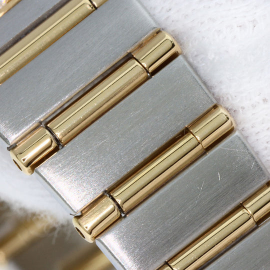 OMEGA Watches Quartz 1267.15.00 Stainless Steel, SSxK18YG, Diamond Silver Constellation 12P Bezel Diamond gold dial Women Used Authentic
