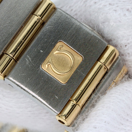 OMEGA Watches Quartz 1267.15.00 Stainless Steel, SSxK18YG, Diamond Silver Constellation 12P Bezel Diamond gold dial Women Used Authentic