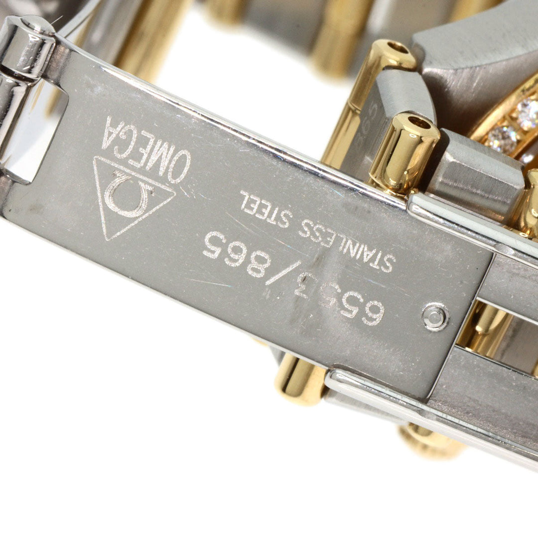 OMEGA Watches Quartz 1267.15.00 Stainless Steel, SSxK18YG, Diamond Silver Constellation 12P Bezel Diamond gold dial Women Used Authentic