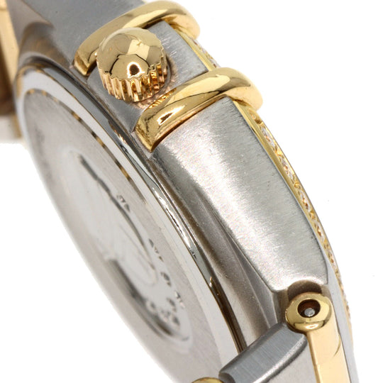 OMEGA Watches Quartz 1267.15.00 Stainless Steel, SSxK18YG, Diamond Silver Constellation 12P Bezel Diamond gold dial Women Used Authentic