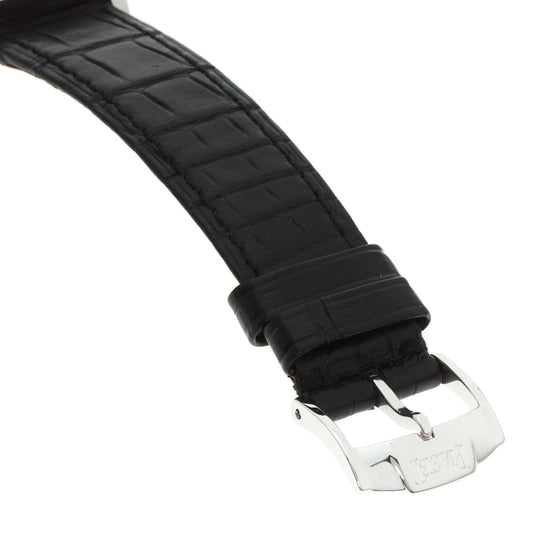 PIAGET Watches Hand Winding 90300 K18WG, leather Silver Extra Flat Square black dial mens Used Authentic