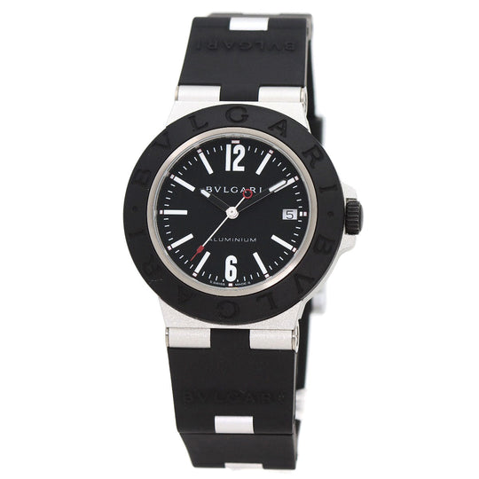 BVLGARI Watches Mechanical Automatic BB40AT Aluminum, Rubber black aluminum black dial mens Used Authentic