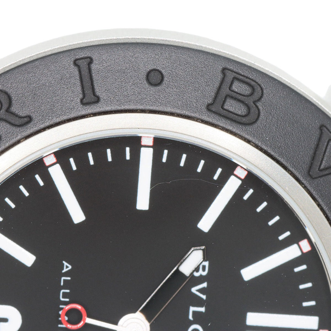 BVLGARI Watches Mechanical Automatic BB40AT Aluminum, Rubber black aluminum black dial mens Used Authentic