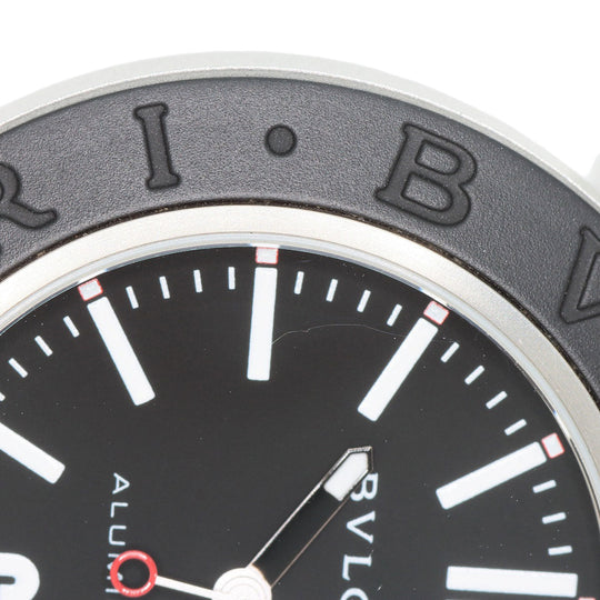 BVLGARI Watches Mechanical Automatic BB40AT Aluminum, Rubber black aluminum black dial mens Used Authentic
