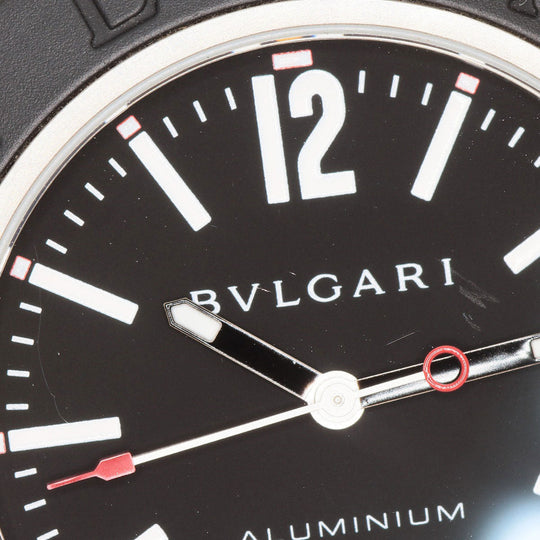 BVLGARI Watches Mechanical Automatic BB40AT Aluminum, Rubber black aluminum black dial mens Used Authentic