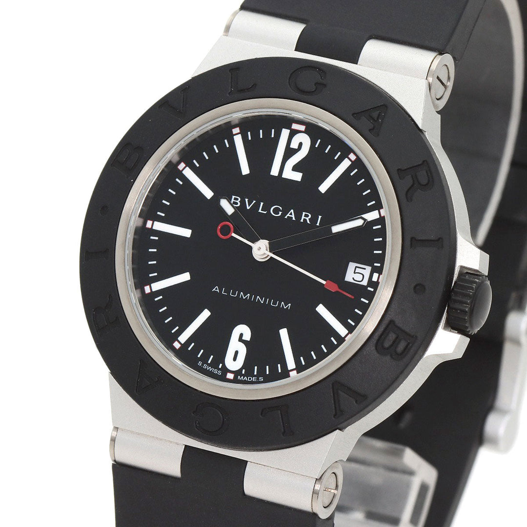 BVLGARI Watches Mechanical Automatic BB40AT Aluminum, Rubber black aluminum black dial mens Used Authentic