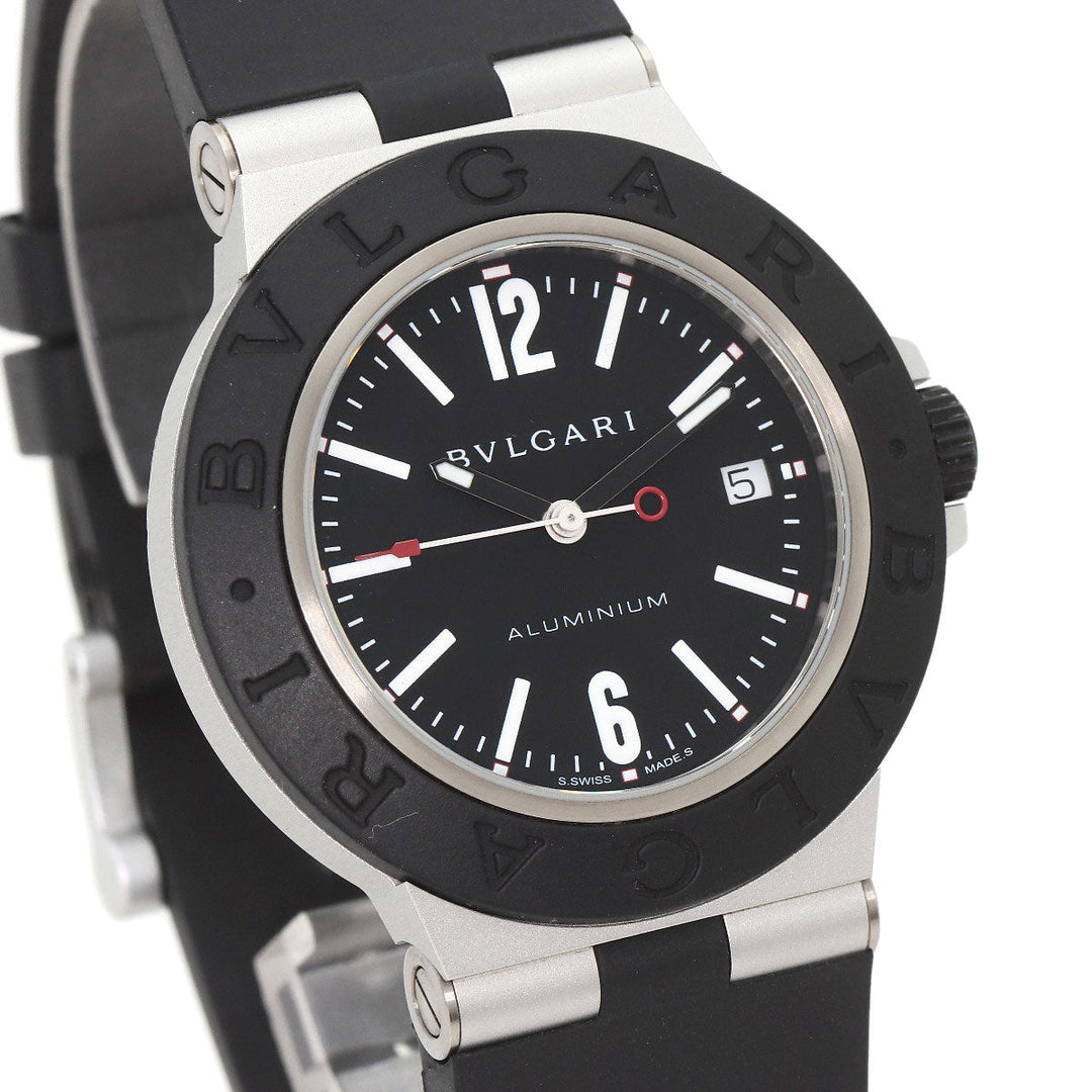 BVLGARI Watches Mechanical Automatic BB40AT Aluminum, Rubber black aluminum black dial mens Used Authentic