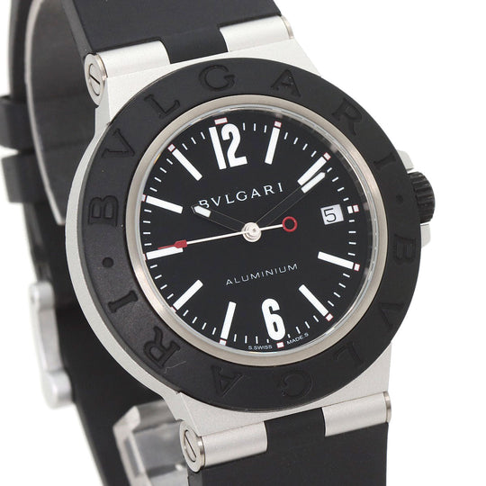 BVLGARI Watches Mechanical Automatic BB40AT Aluminum, Rubber black aluminum black dial mens Used Authentic