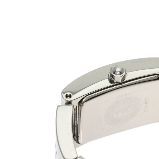 FENDI Watches Quartz 3150L Stainless Steel , Stainless Steel Silver Square face Orange dial Women Used Authentic