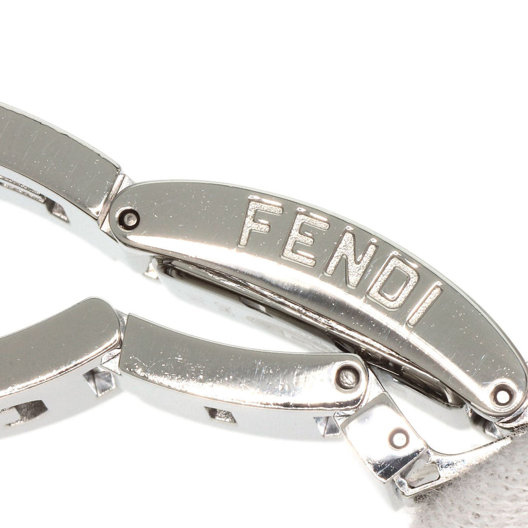 FENDI Watches Quartz 3150L Stainless Steel , Stainless Steel Silver Square face Orange dial Women Used Authentic