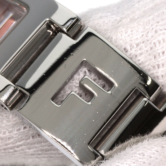FENDI Watches Quartz 3150L Stainless Steel , Stainless Steel Silver Square face Orange dial Women Used Authentic