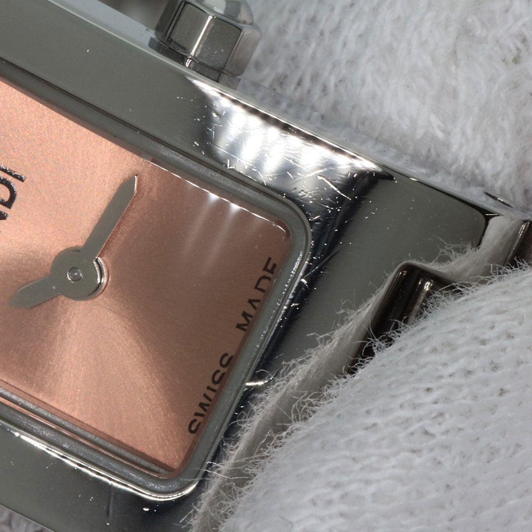 FENDI Watches Quartz 3150L Stainless Steel , Stainless Steel Silver Square face Orange dial Women Used Authentic