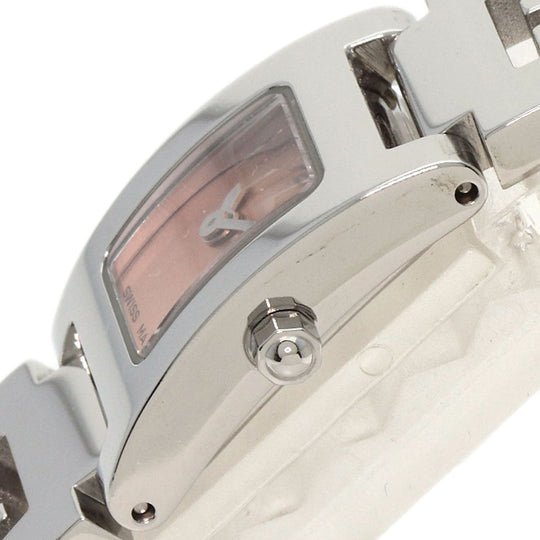 FENDI Watches Quartz 3150L Stainless Steel , Stainless Steel Silver Square face Orange dial Women Used Authentic