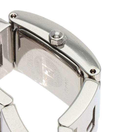 FENDI Watches Quartz 3150L Stainless Steel , Stainless Steel Silver Square face Orange dial Women Used Authentic