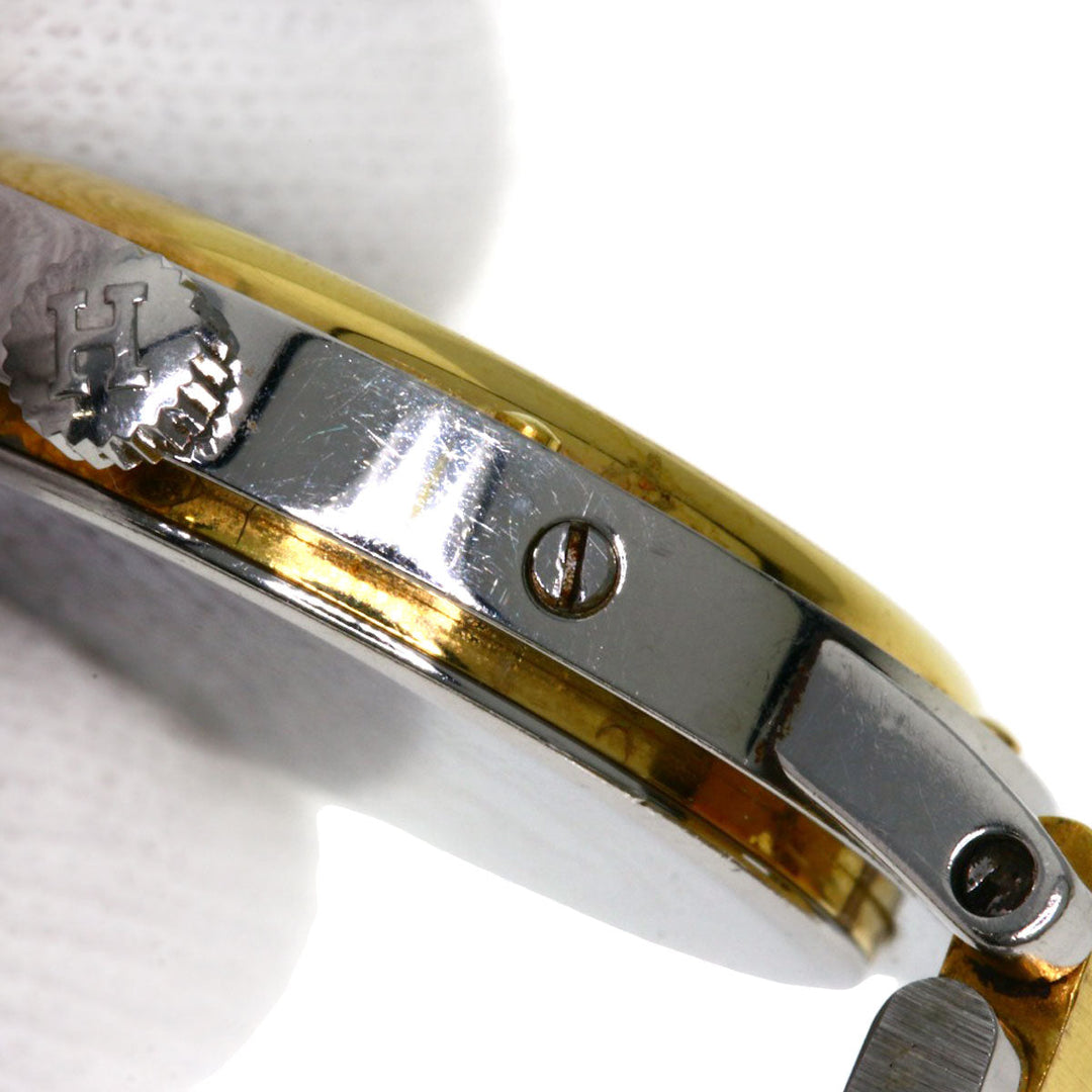 HERMES Watches Quartz Stainless Steel , SSxGP gold Clipper white dial Women Used Authentic