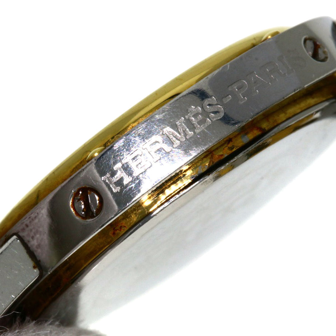 HERMES Watches Quartz Stainless Steel , SSxGP gold Clipper white dial Women Used Authentic