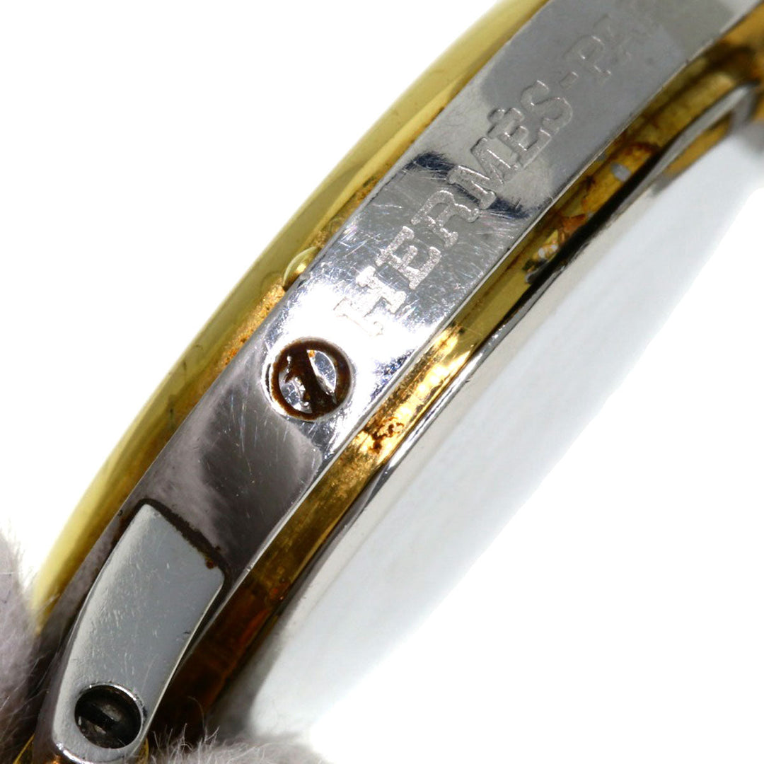 HERMES Watches Quartz Stainless Steel , SSxGP gold Clipper white dial Women Used Authentic