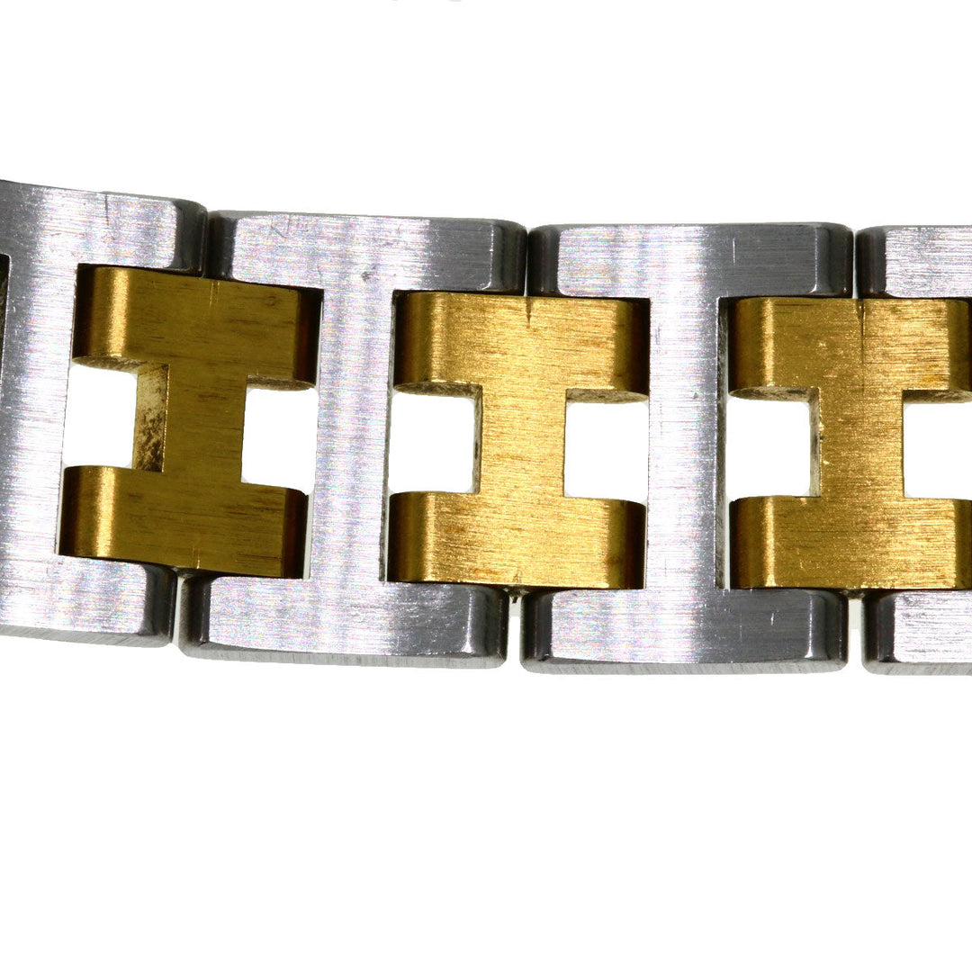 HERMES Watches Quartz Stainless Steel , SSxGP gold Clipper white dial Women Used Authentic