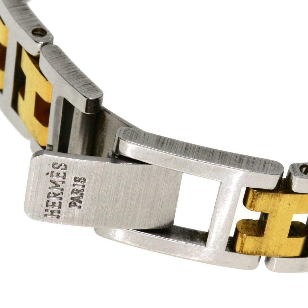 HERMES Watches Quartz Stainless Steel , SSxGP gold Clipper white dial Women Used Authentic