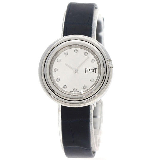 PIAGET Watches Quartz G0A43080 Stainless Steel, Leather Silver Possession Diamond Silver dial Women Used Authentic