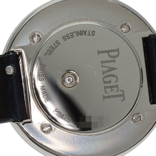 PIAGET Watches Quartz G0A43080 Stainless Steel, Leather Silver Possession Diamond Silver dial Women Used Authentic