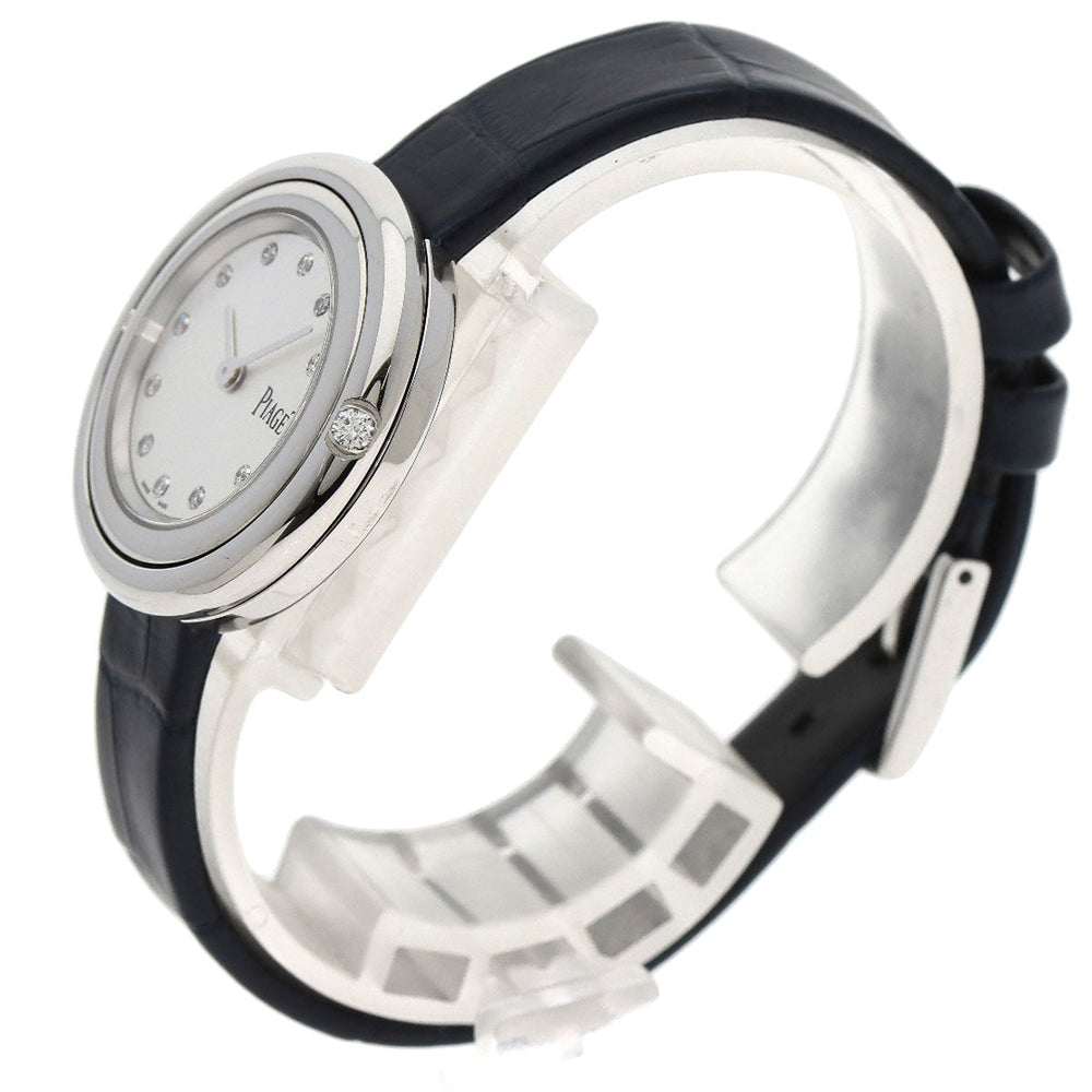 PIAGET Watches Quartz G0A43080 Stainless Steel, Leather Silver Possession Diamond Silver dial Women Used Authentic
