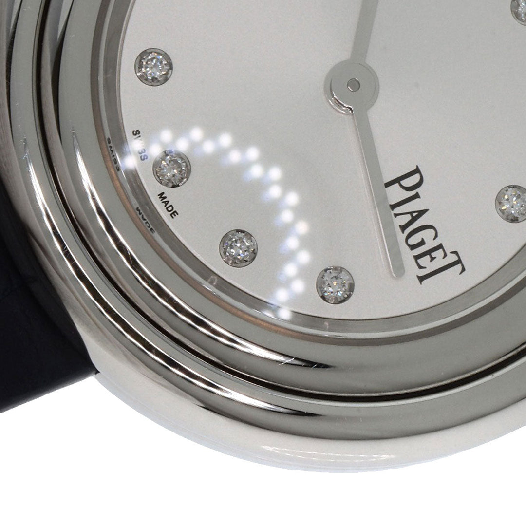 PIAGET Watches Quartz G0A43080 Stainless Steel, Leather Silver Possession Diamond Silver dial Women Used Authentic