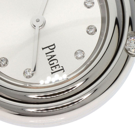 PIAGET Watches Quartz G0A43080 Stainless Steel, Leather Silver Possession Diamond Silver dial Women Used Authentic