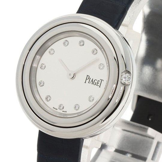 PIAGET Watches Quartz G0A43080 Stainless Steel, Leather Silver Possession Diamond Silver dial Women Used Authentic