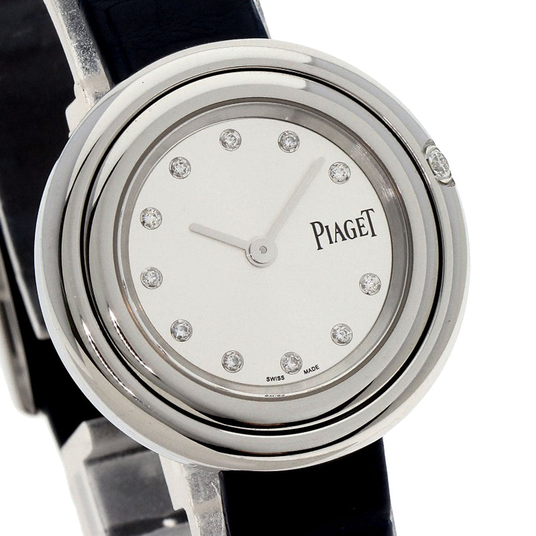 PIAGET Watches Quartz G0A43080 Stainless Steel, Leather Silver Possession Diamond Silver dial Women Used Authentic